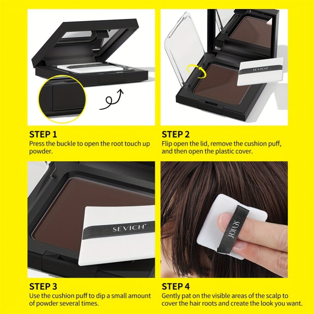 SEVICH Hairline Powder 12g Bald Spot & Root Concealer, 24H Stain-Proof Plant Squalane Formula
