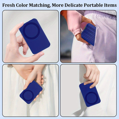 30000mAh-Labeled Magnetic Wireless Power Bank with Built-In USB-A and USB-C Cables in Four Colors