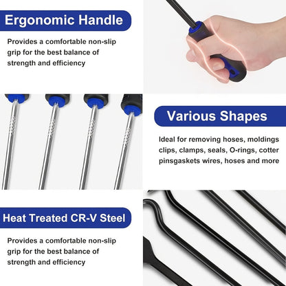 Car Trim Removal Tool Kit 17-Piece – Hook & Pick Set, Clip Removal Plier, Rivet Puller, Scraper & Telescoping Magnetic Pickup Automotive