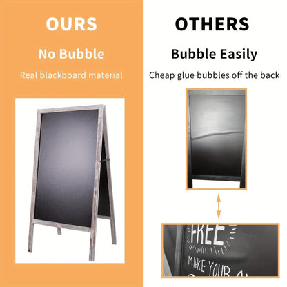 A-Frame Chalkboard Sign Double Sided Magnetic Wooden Standing Blackboard Menu Display Board for Entryways, Bedrooms and Living Spaces
