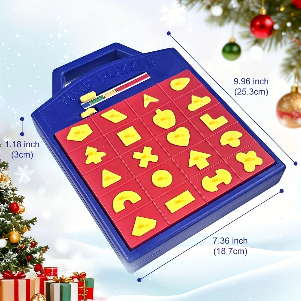 Shape Puzzle Pop-Up Board Game for Kids, Interactive Timer Matching Game with 3 Difficulty Levels