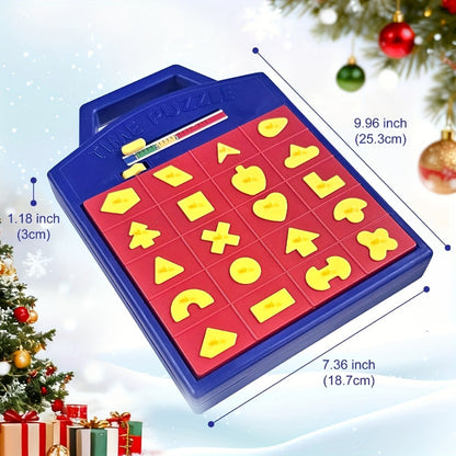 Shape Puzzle Pop-Up Board Game for Kids, Interactive Timer Matching Game with 3 Difficulty Levels