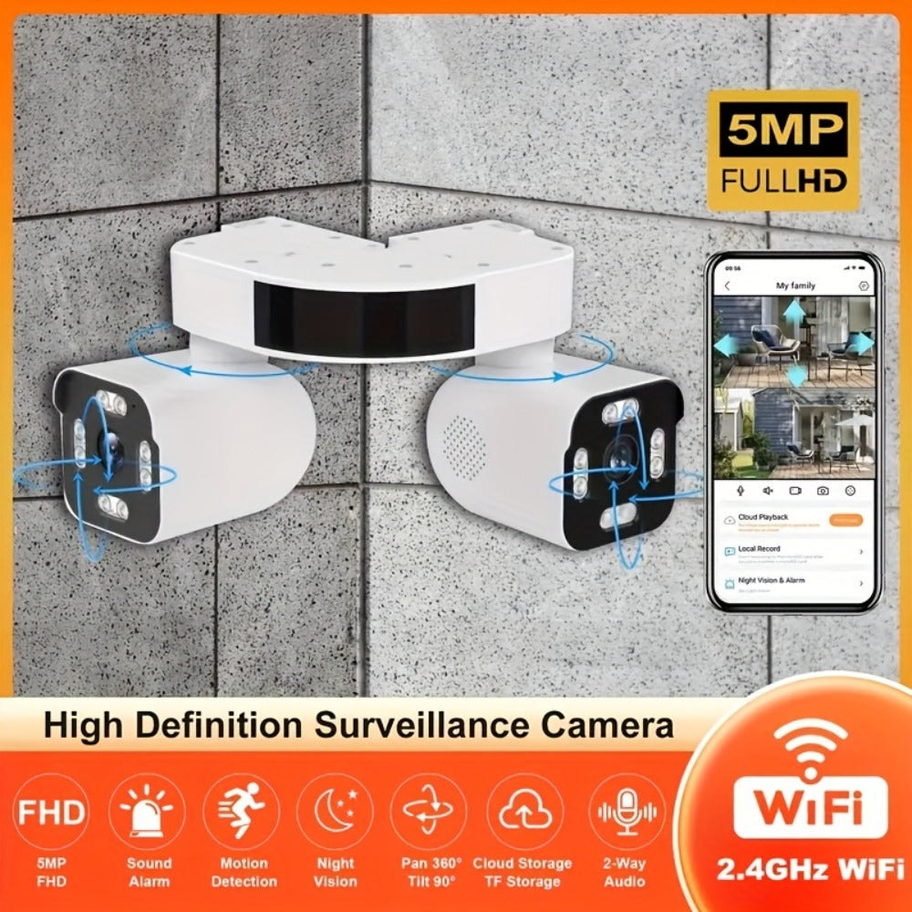 5MP Dual Lens PTZ WiFi Security Camera 360° with AI Motion Detection – Xparkin Full Color Night Vision, Sound & Motion Alerts