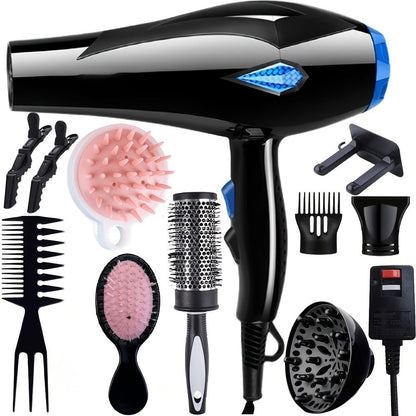 Handheld Hair Dryer with Six Color and Accessory-Package Selections, Rear Intake and Inline Plug Control