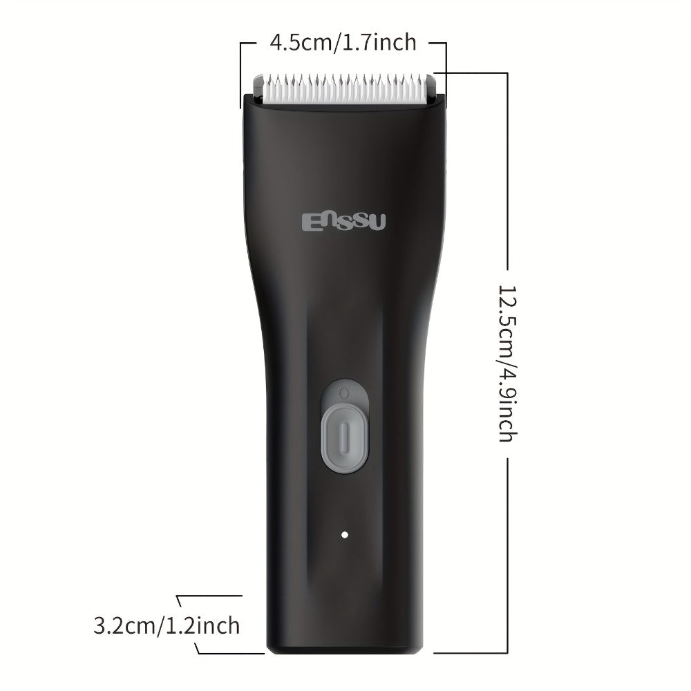 Ceramic Blade IPX7 Waterproof Ball Trimmer for Men Replaceable Head Electric Groin Pubic Body Hair Shaver LED Battery Display Safe Gentle