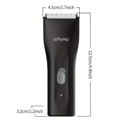 Ceramic Blade IPX7 Waterproof Ball Trimmer for Men Replaceable Head Electric Groin Pubic Body Hair Shaver LED Battery Display Safe Gentle