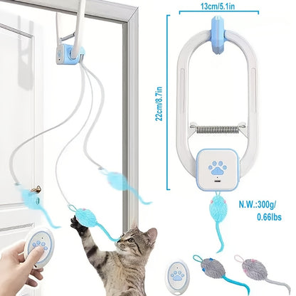 Remote Control Flying Bird Cat Toy Electric Automatic Drone with Hanging Motion Indoor Cat Enrichment Toy for Kittens Adult Cats Boredom