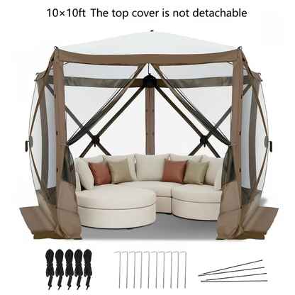 Pop-Up Canopy Tent 15ft Mosquito Net Screen House UV50+ for Garden, Yard and Pest Management
