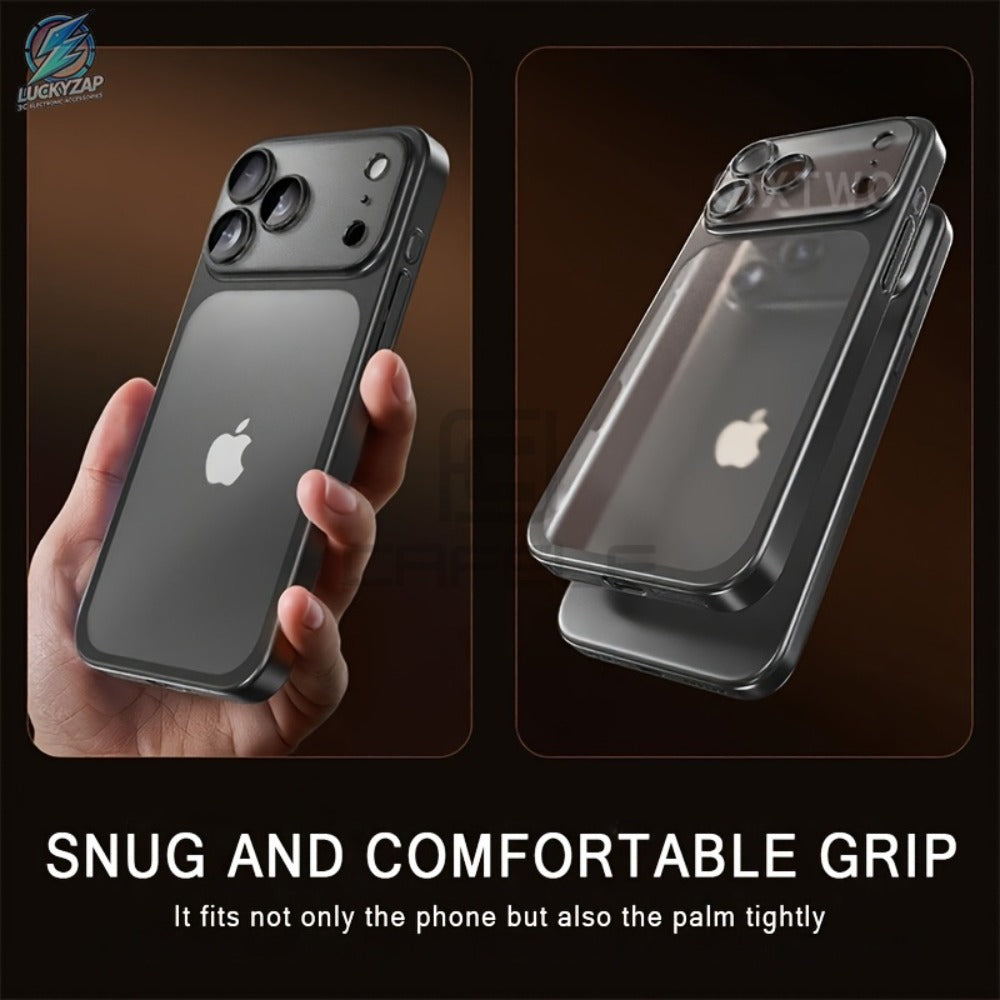 Phone Case Matte Frosted Clear Cover with Built-In Lens Film for Select iPhone 12–17 Models