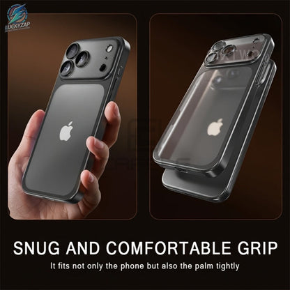 Phone Case Matte Frosted Clear Cover with Built-In Lens Film for Select iPhone 12–17 Models