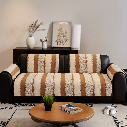 Sofa Cover Plush Sectional Couch Slipcover Durable Furniture Protector for Pets Cats Dogs for Entryways, Bedrooms and Living Spaces