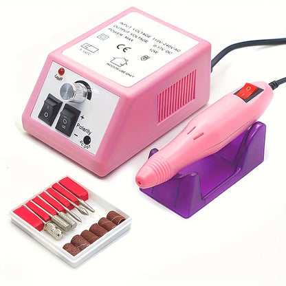Electric Nail Drill 20000 RPM Console Kit with 6 Bits, 50 Sanding Bands and Standard or 8-in-1 Options