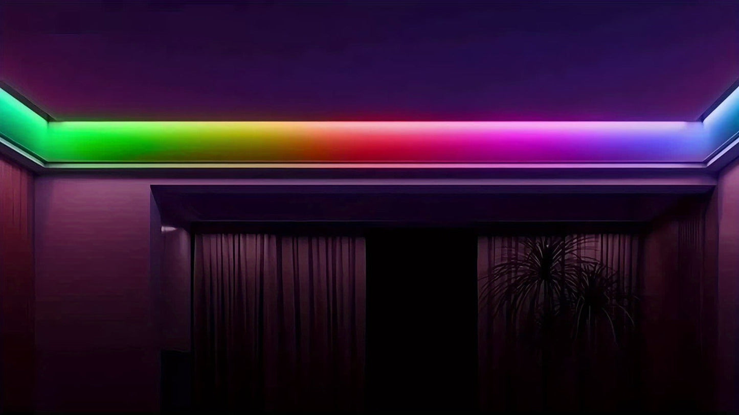 RGB LED Light Strip 50ft 100ft 130ft 16 Million Colors Music Sync, App & 24-Key Remote Control, Color Changing LED Strips for Bedroom