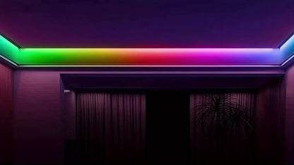 RGB LED Light Strip 50ft 100ft 130ft 16 Million Colors Music Sync, App & 24-Key Remote Control, Color Changing LED Strips for Bedroom