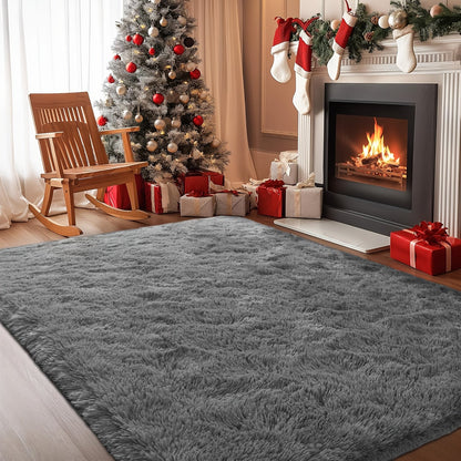 Non-Slip Area Rug Fluffy Soft Carpet – Modern Home Decor Floor Mat for Living Room, Bedroom, Kitchen & Bathroom | Easy Clean Cute Plush Rug