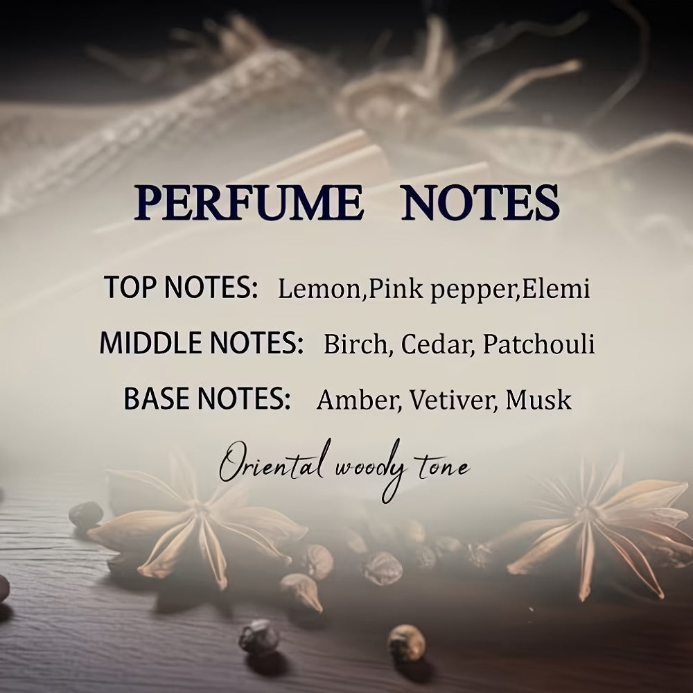 Alcohol-Free Perfume Oil for Men Blue Crystal Skull Bottle 30ml Woody Cologne Portable Travel Fragrance Unique Gift for Him