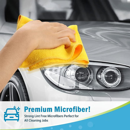 Microfiber Cleaning Cloths 50/60 Pack – Ultra-Soft Scratch-Free Towels for Car Detailing, Kitchen & Home, Quick-Dry Absorbent Lint-Free
