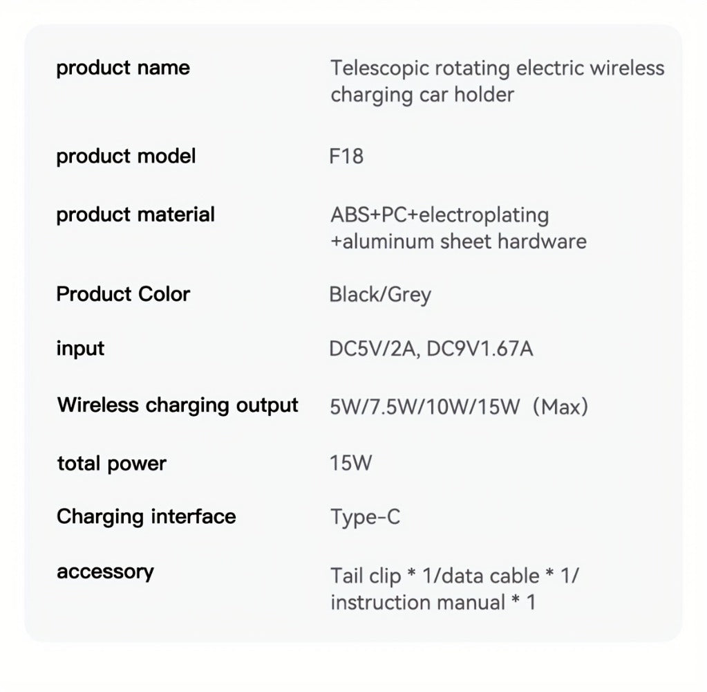 Car Wireless Charger 15W Auto-Align Smart Sensor FOD Detection Auto-Sensing Infrared Clamp 4mm for an Everyday Personal Care Routine