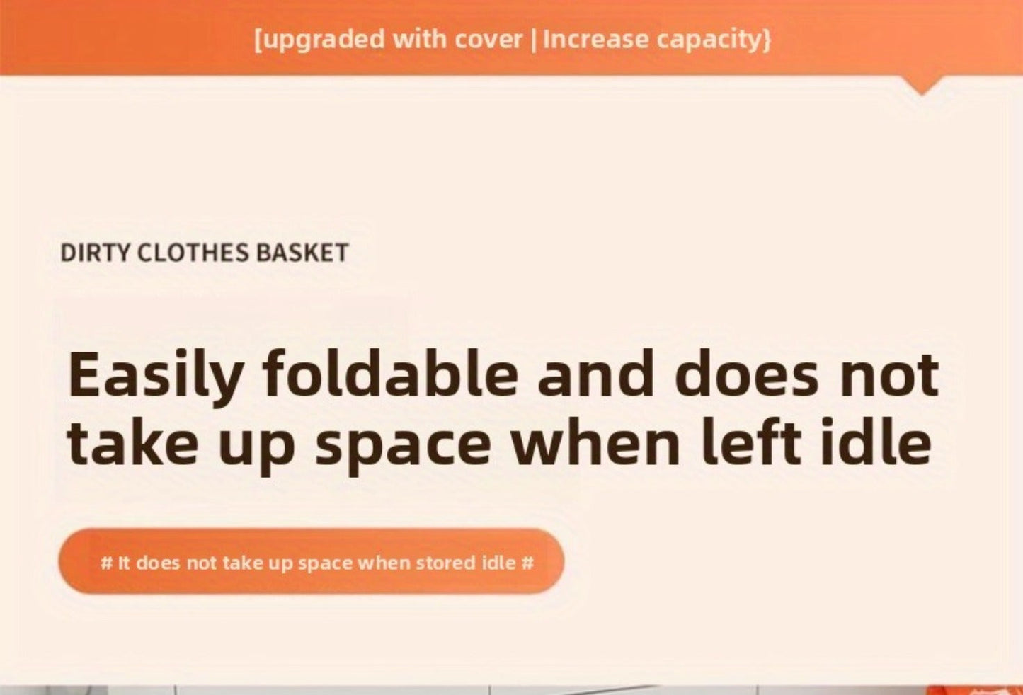 Wall Mounted Laundry Hamper Foldable Oxford Cloth with Lid | Space Saving Clothes Storage Basket for Bedroom Bathroom Living Room | Large