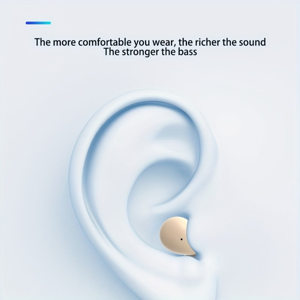 Wireless Earbuds Mini In-Ear Set with Compact Charging Case and Black, Khaki or White Color Choices