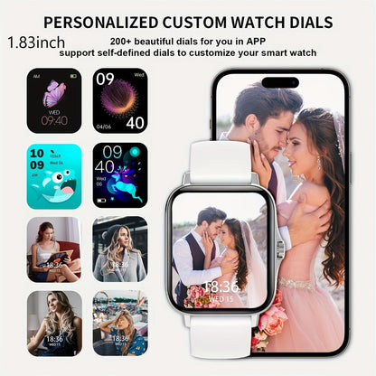 Smartwatch with Navigation & Dual Strap 1.83" TFT Full Touch Screen, Wireless Calling, Remote Camera, Music Player, Message Alerts