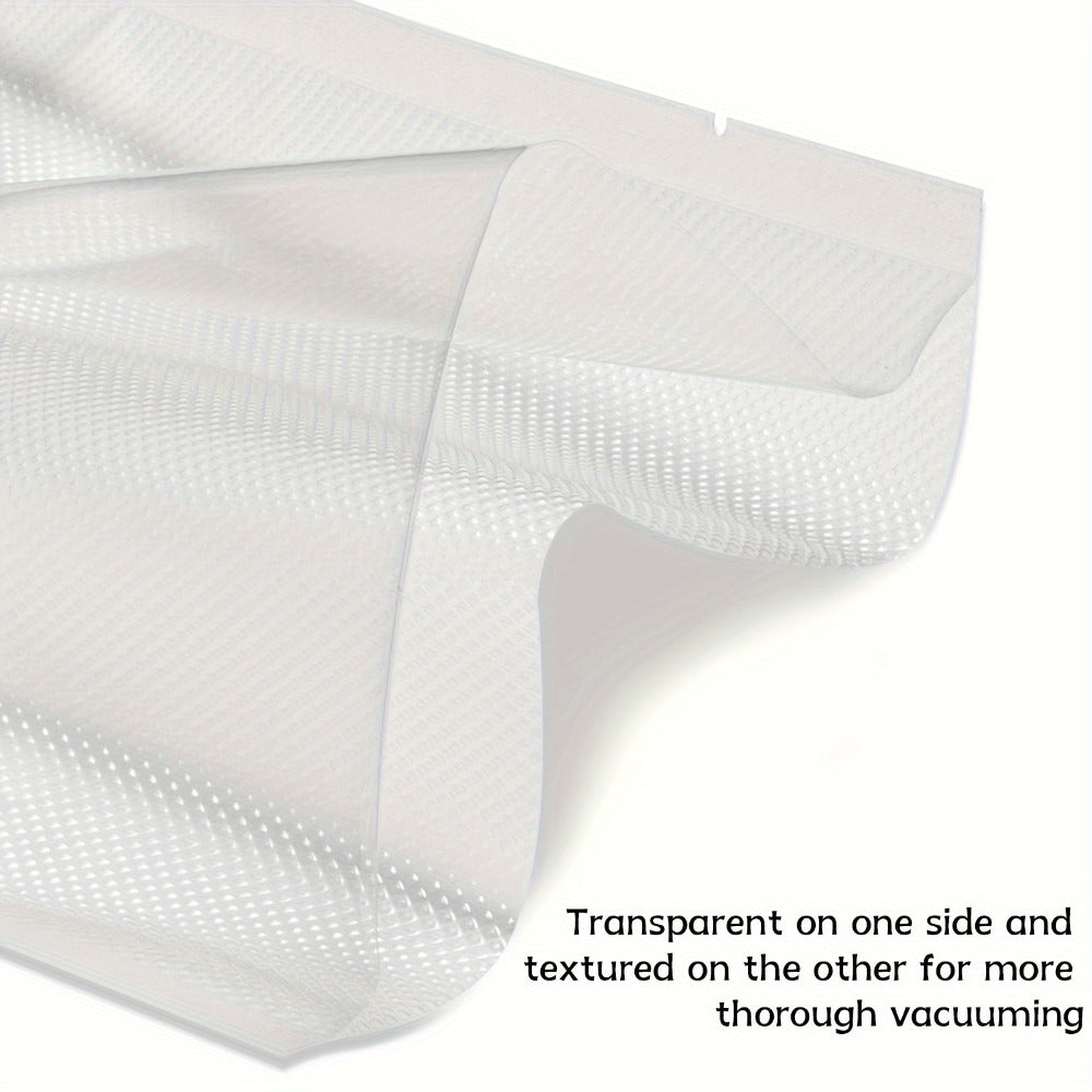 Micro Perforated Food Storage Bags 100 Pack - Breathable Ventilated Produce Bags for Fruits Vegetables Meat and Seafood