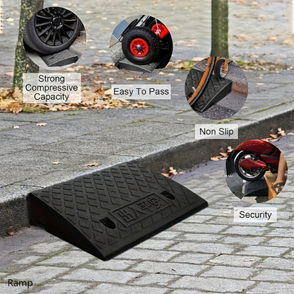 Portable Plastic Car Ramps – Heavy Duty Anti-Slip Threshold Ramps for Cars, Wheelchairs, Bicycles & Medical Equipment, Weather Resistant
