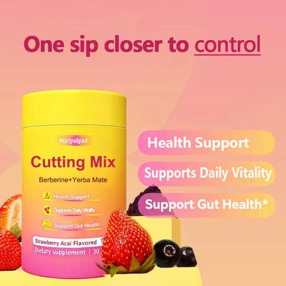 Dietary Supplement Stick Packs with Mirtyalyad Label, Berberine, Yerba Mate, 30 Sticks and 180g Net Weight