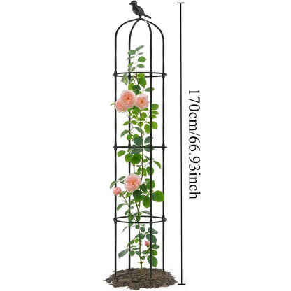 Steel Garden Trellis Arch 7ft PE-Coated Climbing Plants Vegetables