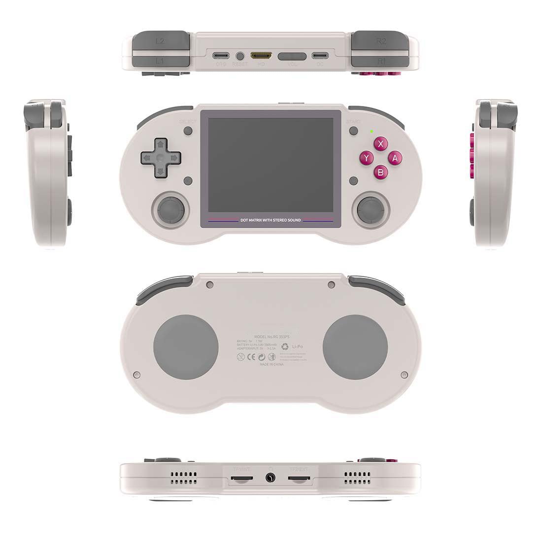 Handheld Game Console Anbernic RG353PS with 3.5-inch IPS OCA Full-Fit, 4:3 Ratio, 16GB+64GB, 16GB+128GB or 16GB+256GB Options, Linux, HDMI