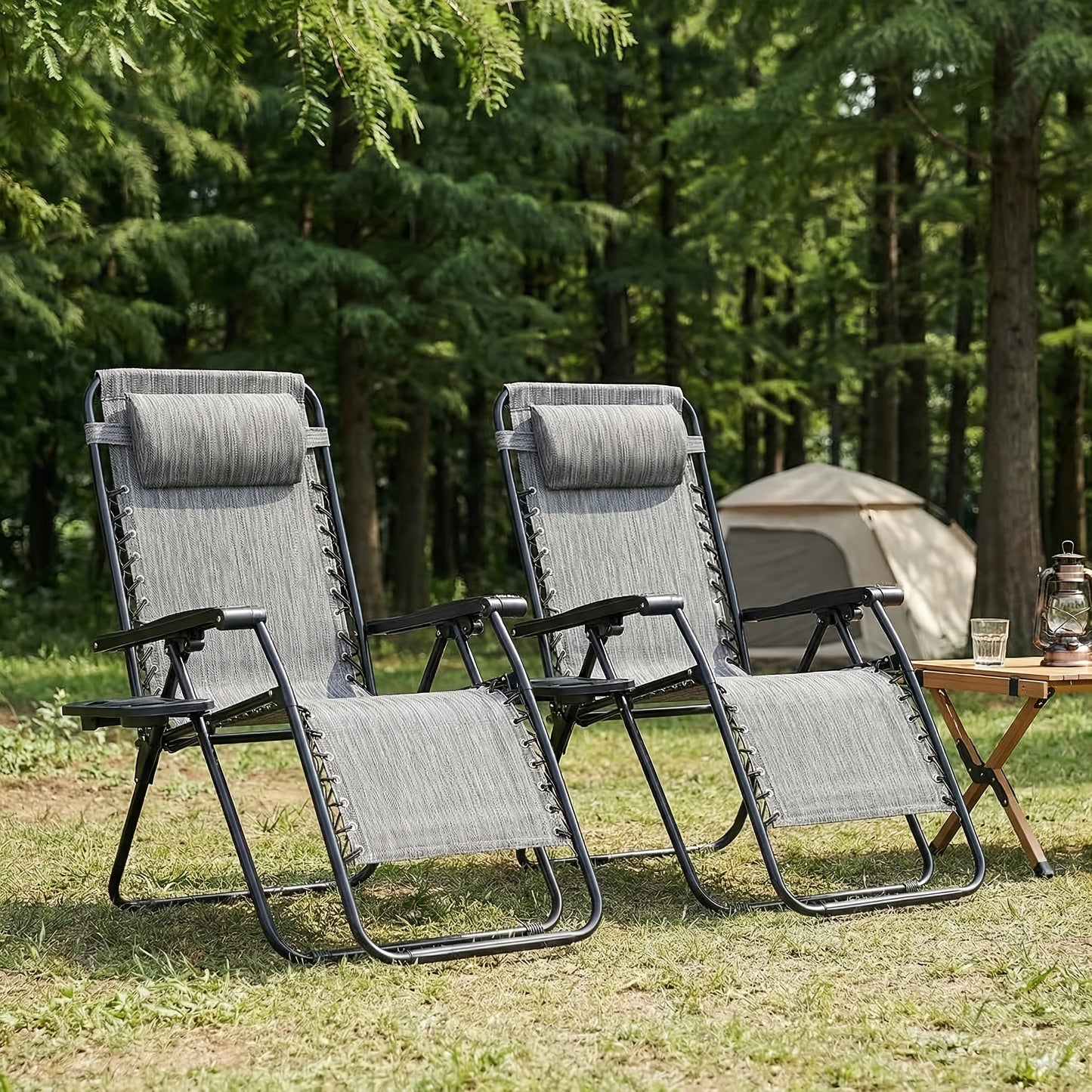 Zero Gravity Chair 2 Pack – 330lb Capacity, Ergonomic Adjustable Recline & Locking System, Foldable Patio Lounger with Cup Holder – Lawn