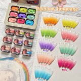 MORDDA Nine-grid Rainbow Flower Language 9-color full set