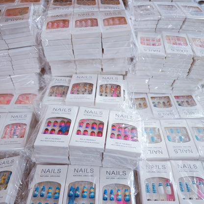 Press On Nails 360-Piece Assorted Set with Square, Almond, Oval and Ballet Shapes in Three Lengths