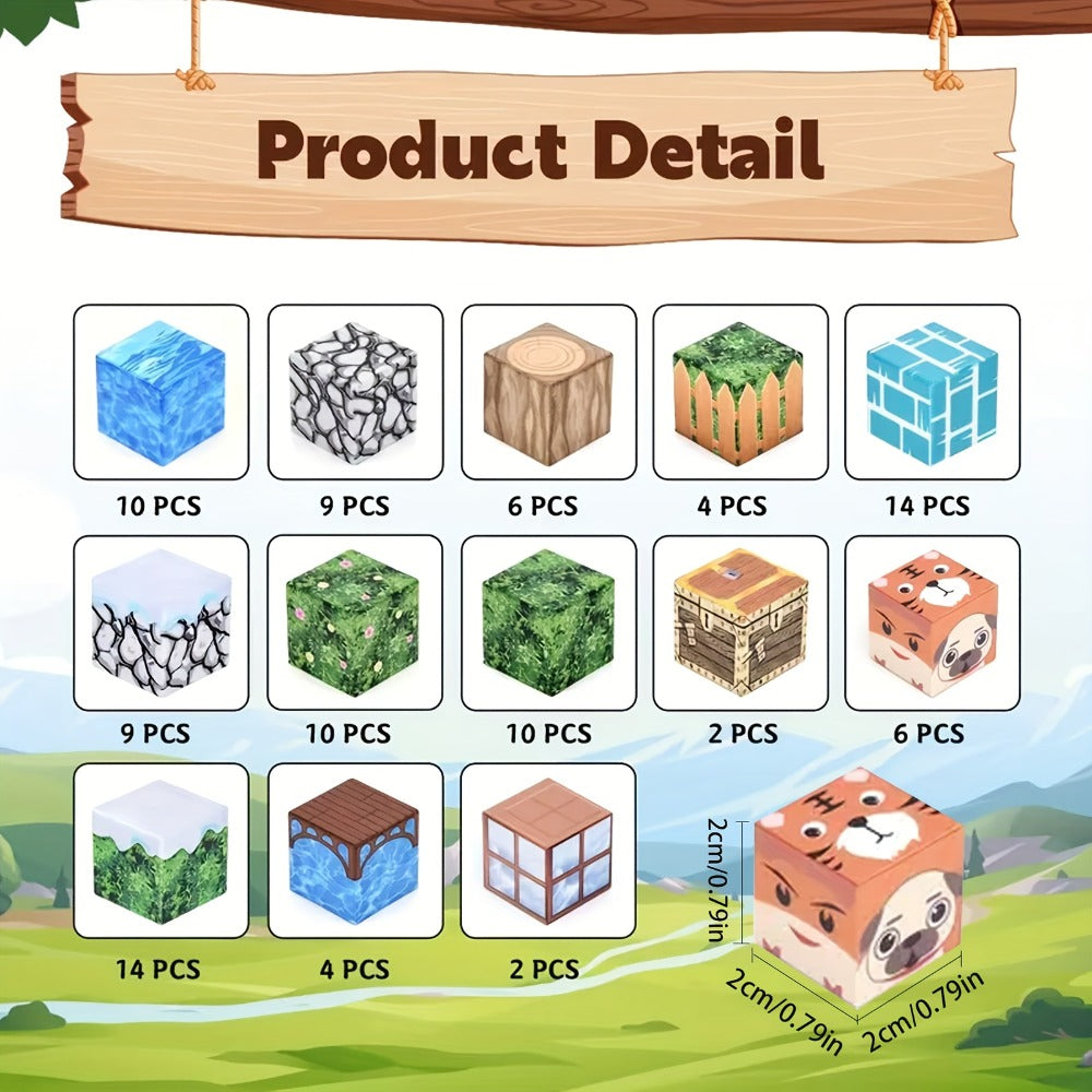 Magnetic Blocks STEM Building Toys for Kids 48/54/64/100/102/108pcs, Sensory Magnetic Tiles Set for Boys Girls Ages 3 4 5 6 7 8 9 10