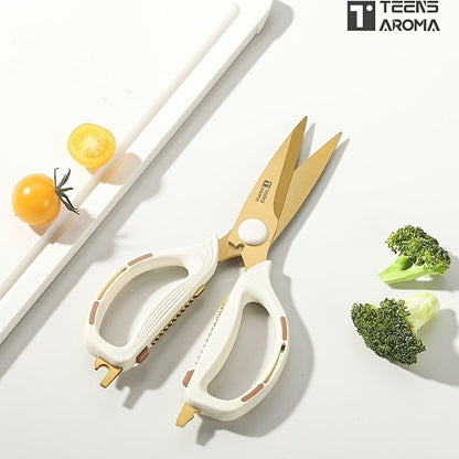Kitchen Scissors Multipurpose, Sharp Stainless Steel Shears for Meat Poultry Vegetables Herbs Fish
