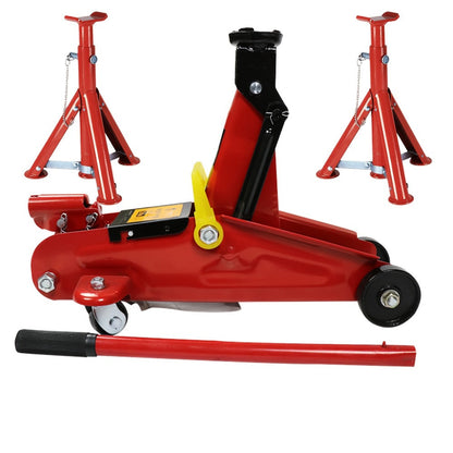 Jack Stands & Hydraulic Floor Jack – 3 Ton Jack Stands 2-Pack or 2 Ton Horizontal Hydraulic Jack for Vehicle Lifting & Auto Repair