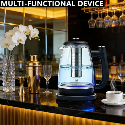 Electric Kettle 1150W Fast Heating, Removable Stainless Steel Filter, Overheat Protection & Easy to Clean