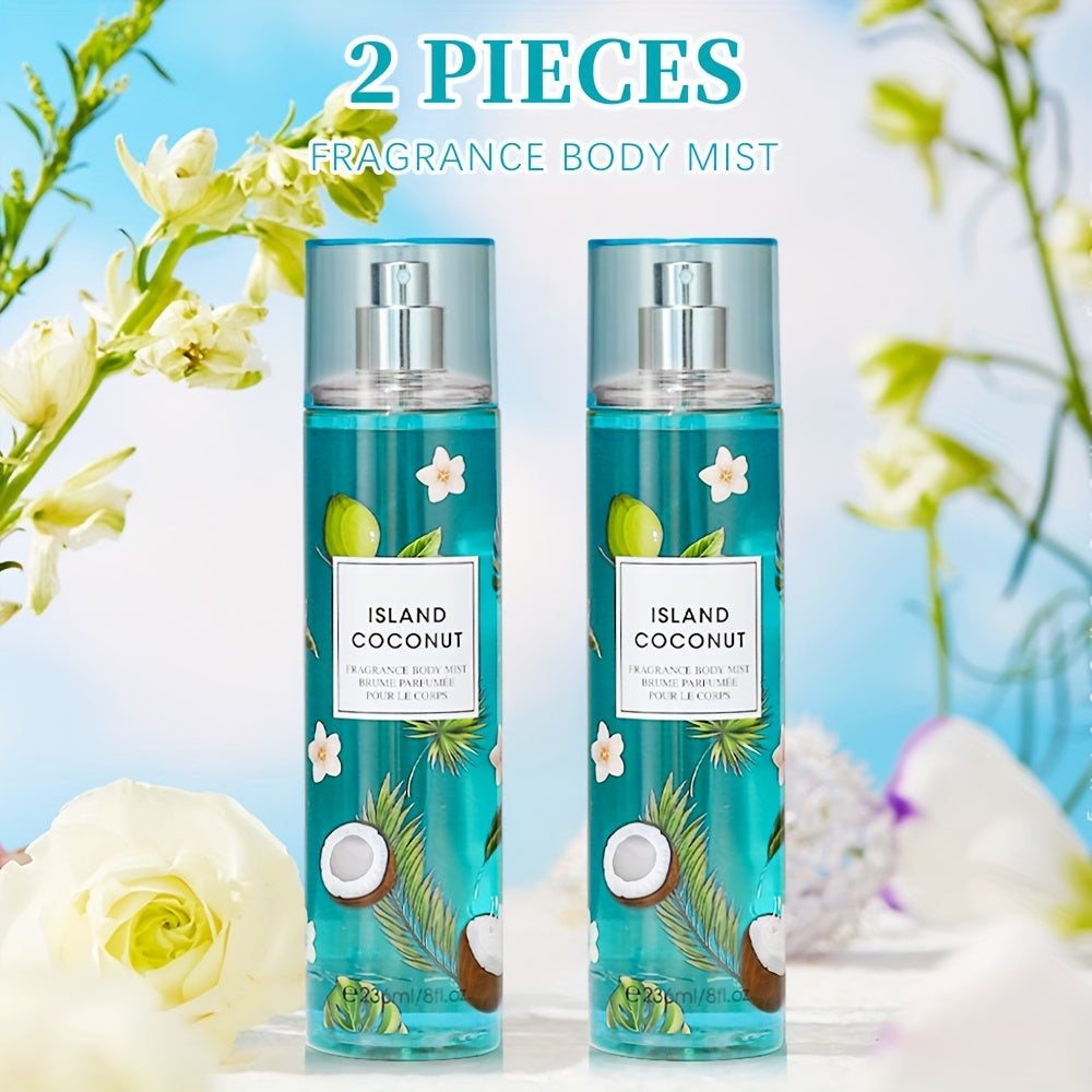 Two-Piece Fruit Scent Body Mist Set, 8 fl oz / 236ml Bottles in Nine Exact Matching Scent Options