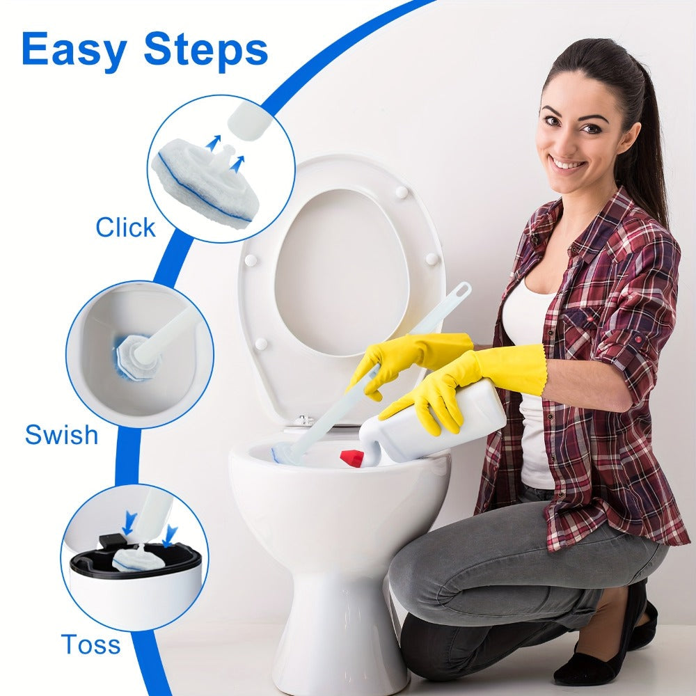 Toilet Brush Refills Compatible with Clorox Toilet Wand Replacement Heads Upgraded Fiber for Entryways, Bedrooms and Living Spaces