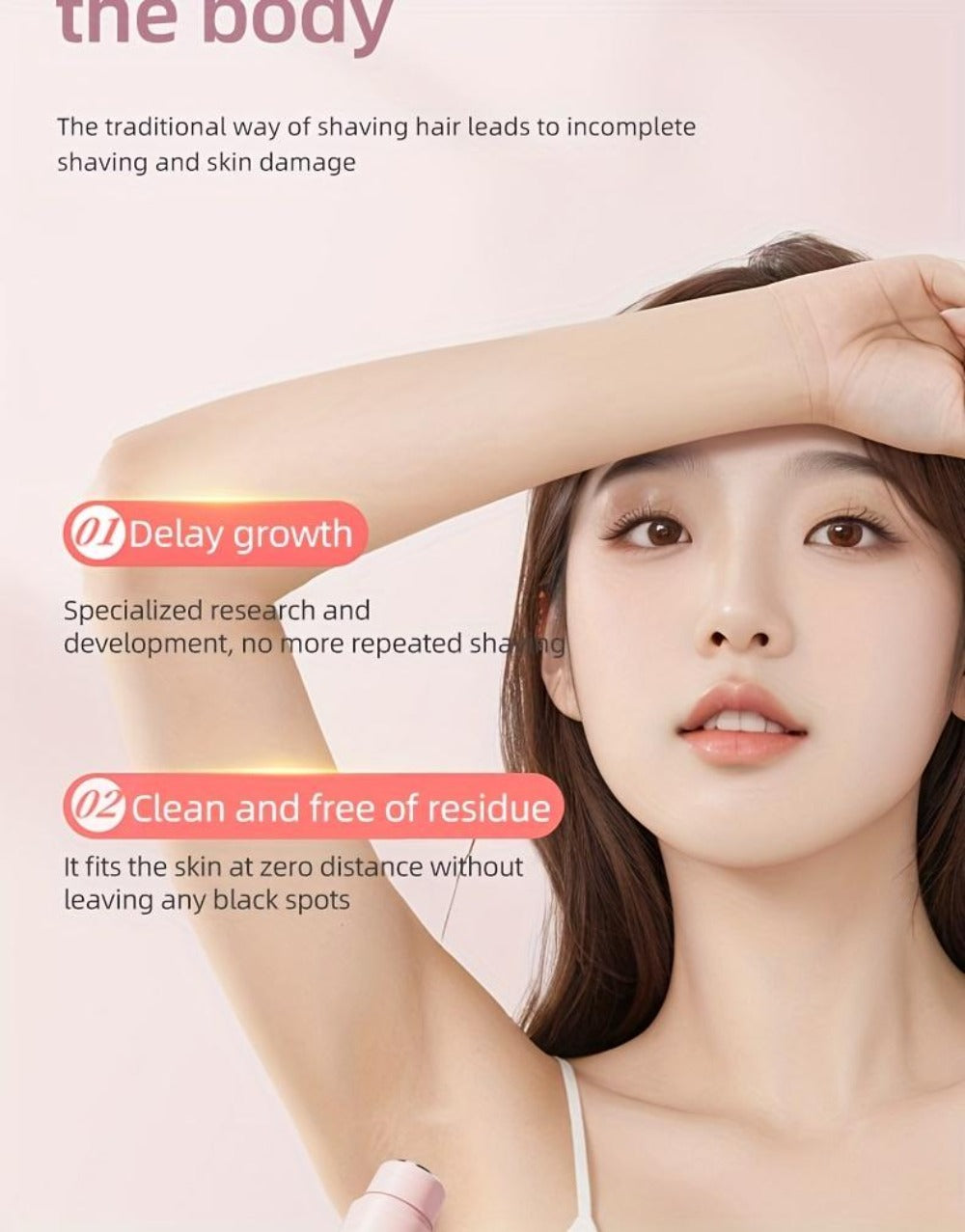 Electric Epilator for Women Double Head USB Rechargeable Hair Removal Shaver Bikini Trimmer Body Private Area Grooming Device