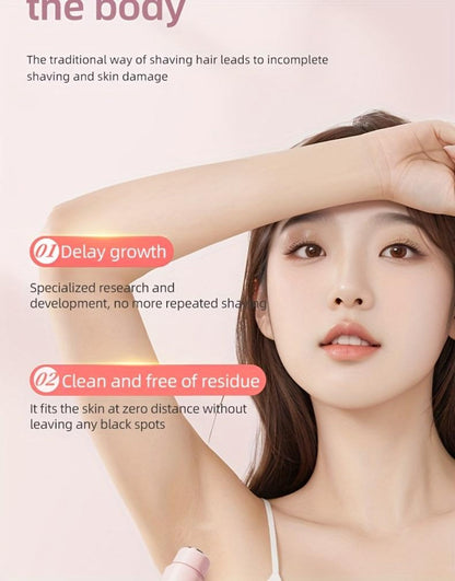 Electric Epilator for Women Double Head USB Rechargeable Hair Removal Shaver Bikini Trimmer Body Private Area Grooming Device
