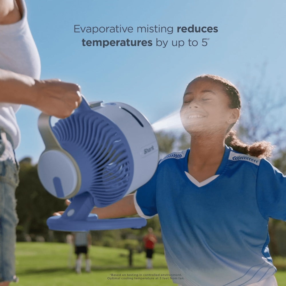 Portable Fan by Shark FlexBreeze HydroGo Pro, Refurbished Five-Speed Misting Model with Oscillation