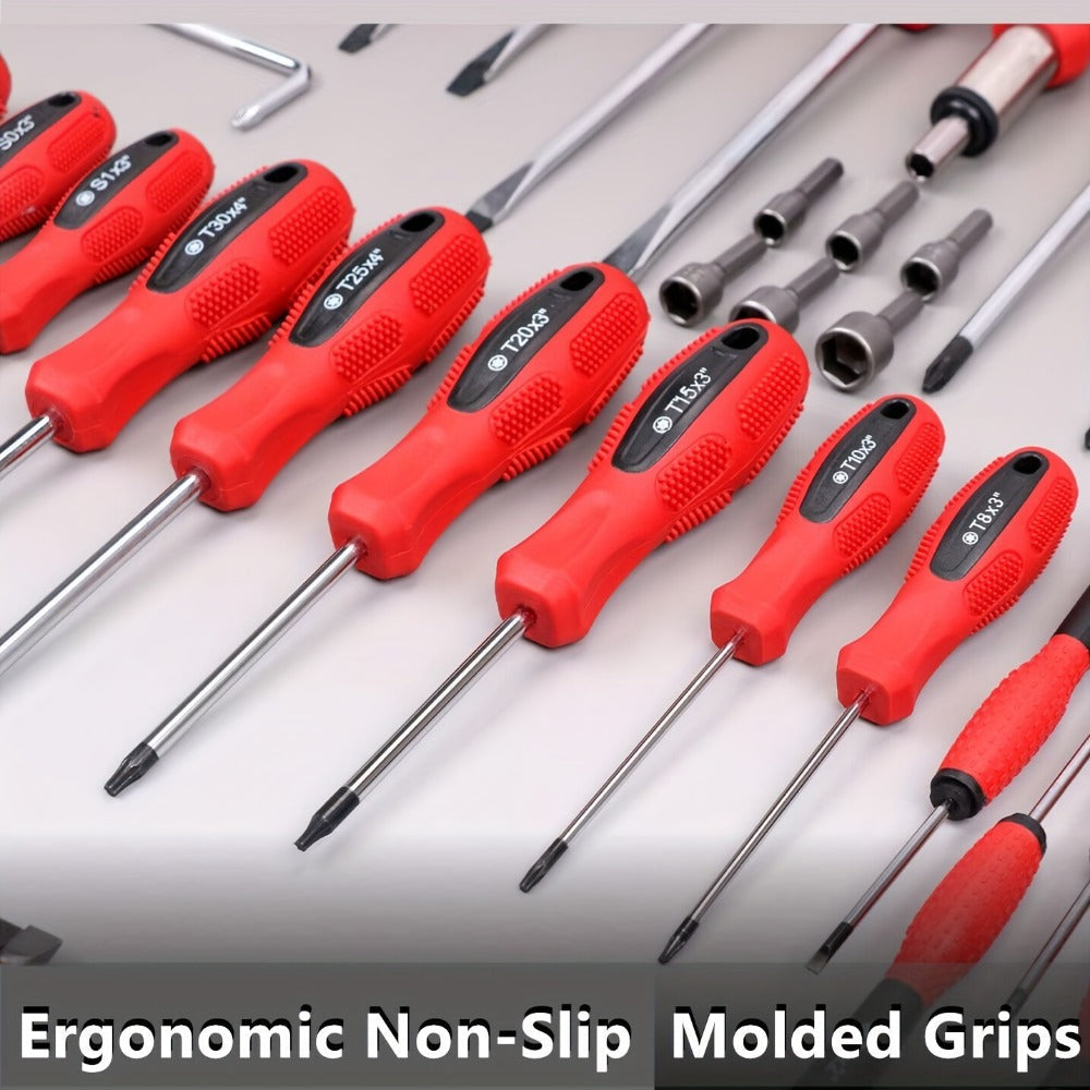 Screwdriver and Bit Organizer Set with 100-, 118- or 126-Piece Color-Coded Rack Configurations