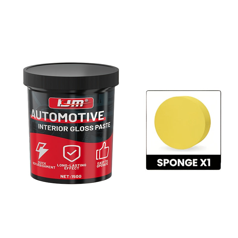 Automotive Plastic Restorer & Whitening Cream – All-in-One Dashboard, Tire & Seat Polish Paste for Car Interior Gloss