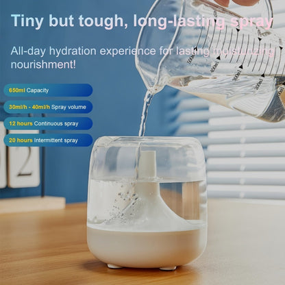 Cool Mist Humidifier with 7-Color Night Light & Transparent Tank, USB Quiet Humidifier 24H Runtime