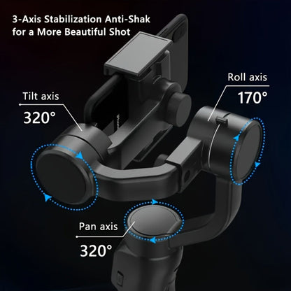 Handheld 3-Axis Smartphone Gimbal Stabilizer with Wireless Bluetooth No App Required Anti-Shake Video Recording