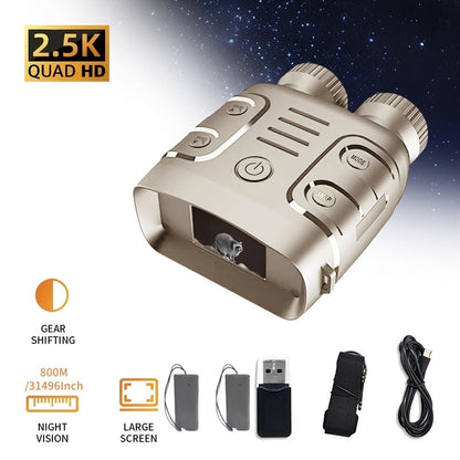 Compact Digital Night Vision Binoculars in Green, Black or Yellow with 2.4-Inch Screen, 10X Zoom and Seven IR Levels