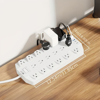45W USB-C PD Power Strip Surge Protector 26-in-1, 22 AC Outlets & 4 USB Ports (2 USB-C 45W + 2 USB-A)