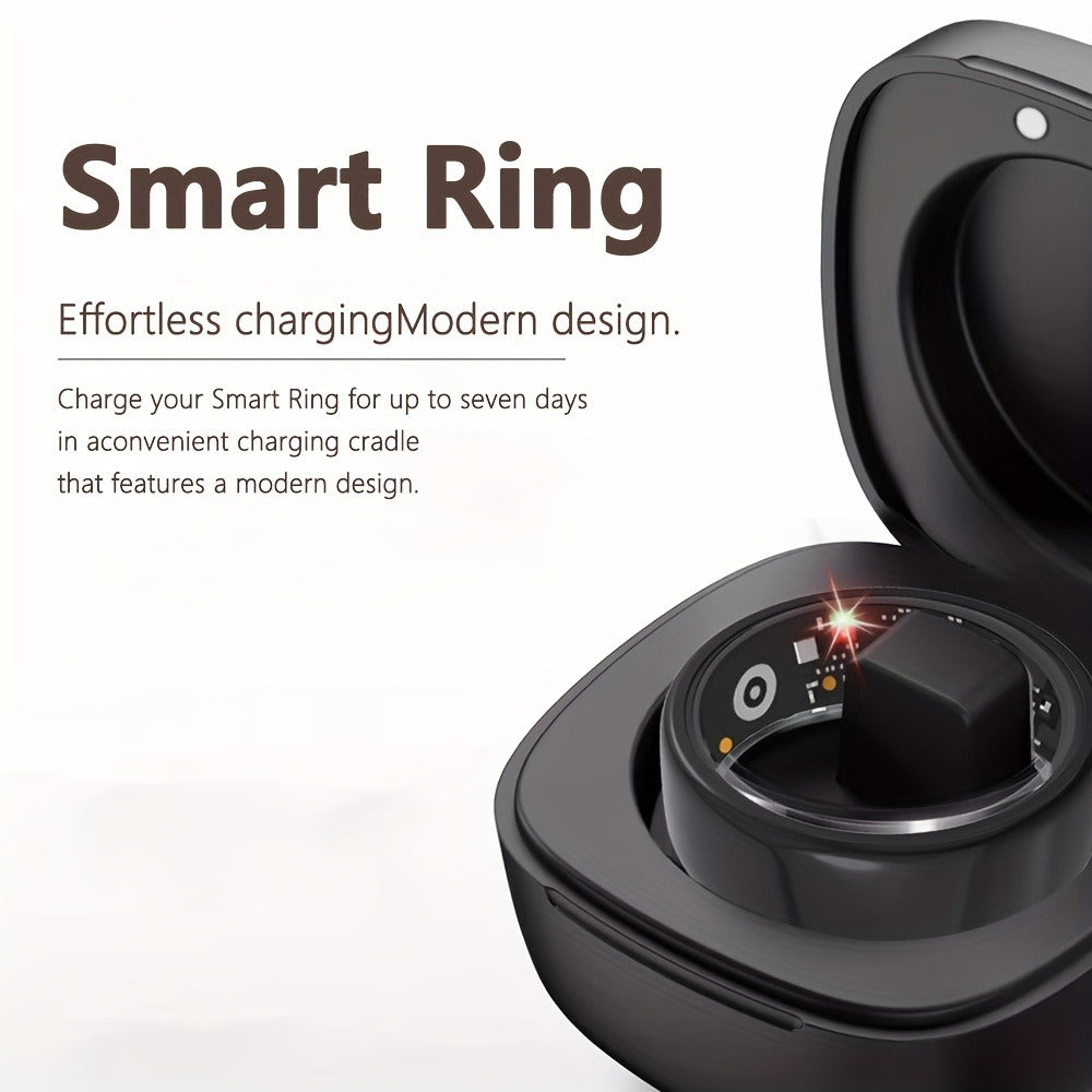 R18 Smart Ring Activity Tracker with 20+ Workout Modes – Sleep & Stress Monitor, Heart Rate, iPhone & Android Compatible, USB Charging