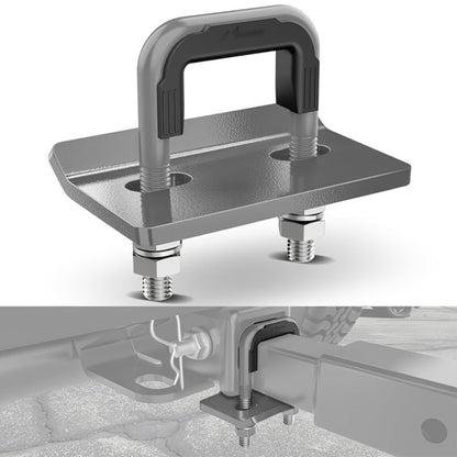 Trailer Hitch Tightener Anti Rattle Stabilizer 2 Inch Heavy Duty Steel U-Bolt with Rubber Cover Hitch Mount Wobble Eliminator for 2"